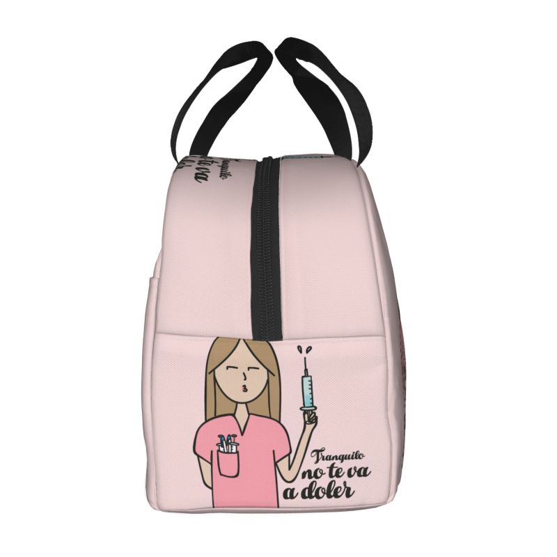 Enfermera En Apuros Dottore Infermiera Borsa per il pranzo Donna Dispositivo di raffreddamento portatile Scatola per il pranzo isolata termicamente Contenitore per alimenti Bento Box per picnic