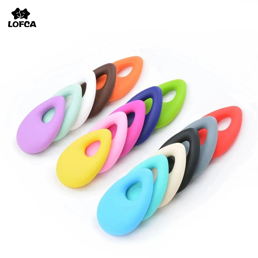 Colgante de lágrima de ángulo romántico, collar de dentición de silicona, cuentas de mordedor para bebé, regalos de enfermera para mamá, joyería personalizada, 1 ud.