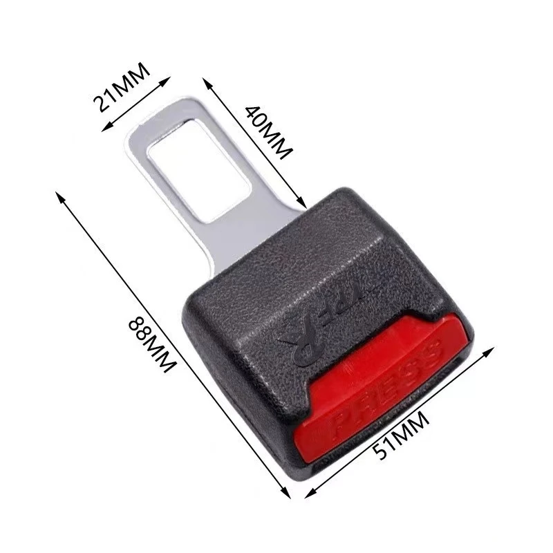 Extensor de Clip para cinturón de seguridad de coche, 2 uds., bloqueo de cinturón de seguridad, enchufe de hebilla, extensor de enchufe de inserción gruesa, hebilla de seguridad