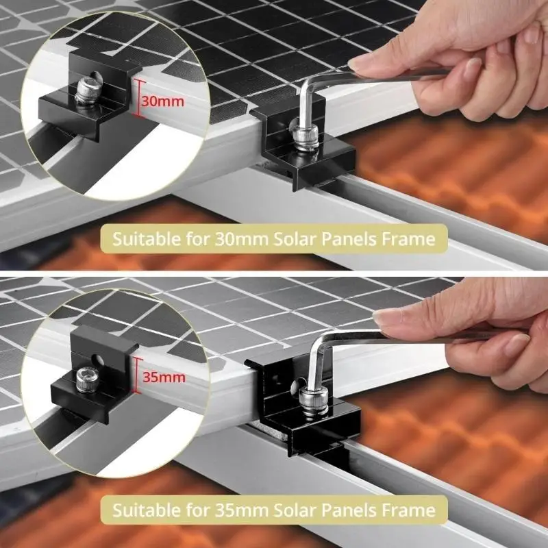 E5BE Solars Panel Pemasangan Set 6pcs Desain untuk Aplikasi Atap dan Kapal
