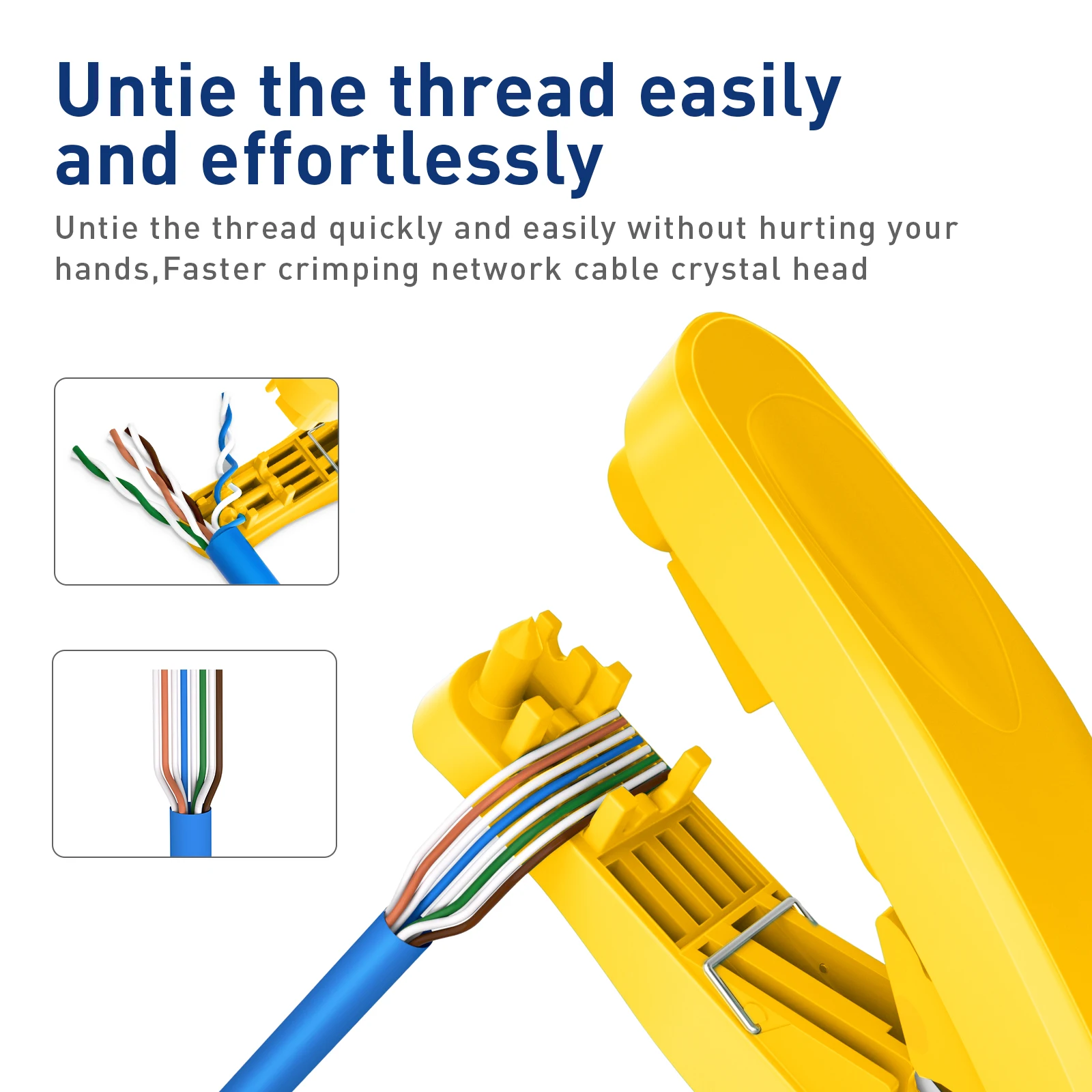 ZOERAX RJ45 Ethernet Cable Stripping Tool Multifunctional Cutter with cutting,stripping,untangling and straightening function