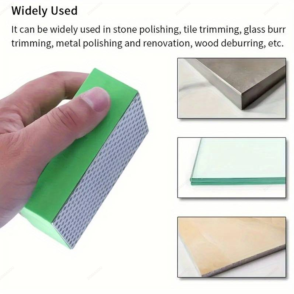 Almohadillas de pulido a mano de diamante superior, almohadilla de bloque de molienda abrasiva de vidrio para azulejos, herramientas pulidoras de disco de lijado de cerámica, mármol y piedra, 1-8 Uds.