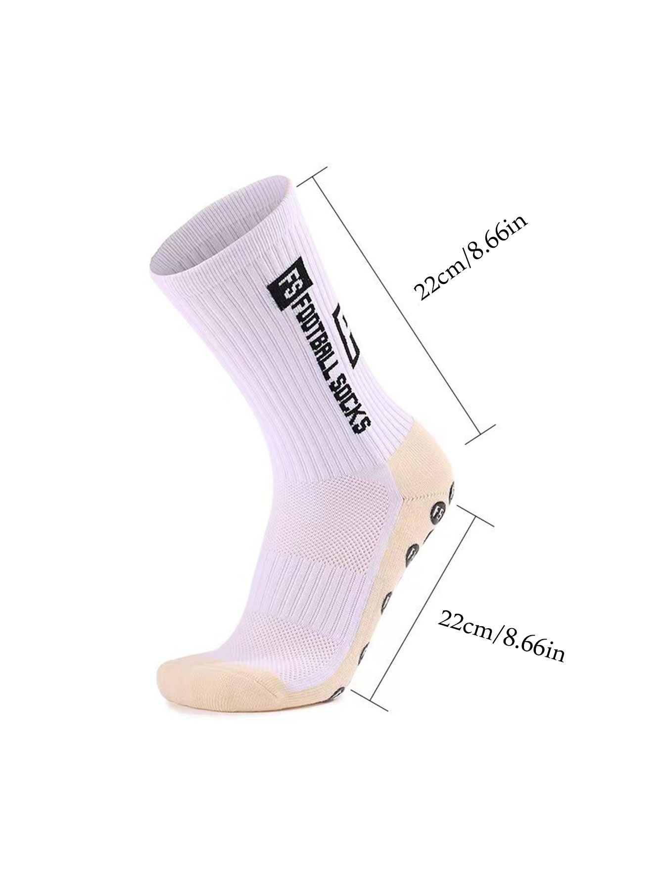4 pairs of new FS and TC mid tube glued football socks for sports training and competition, non slip and breathable socks