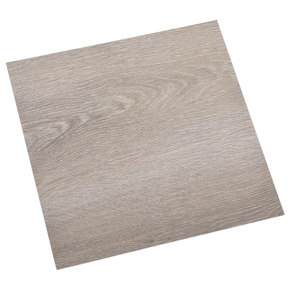 20 Pack Self-Adhesive PVC Flooring Planks - 1.86m² Taupe Tiles for Easy Installation
