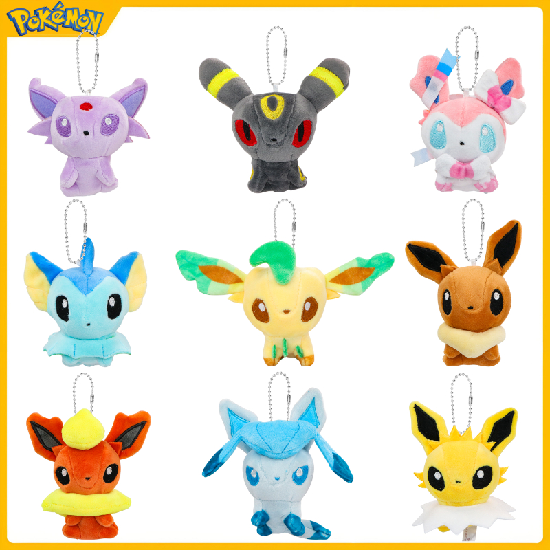 Pokemon Eevee Umbreon Sylveon Espeon Vaporeon плюшевые игрушки брелок Gengar Duskull Haunter Flareon мягкая кукла Peluche подарки для детей