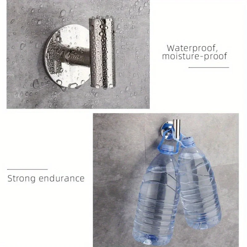 Gancho de aço inoxidável para pendurar, ganchos de toalha de casaco para montagem na parede de banheiros, resistente, quarto, cozinha