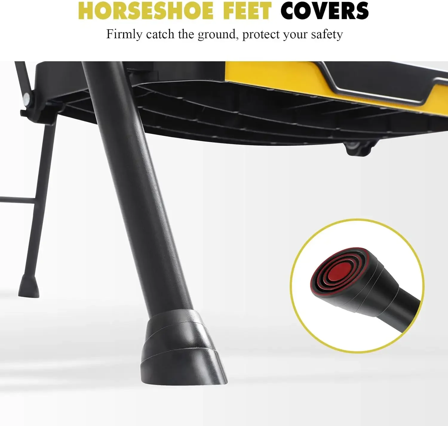 4 steps with tool platform, folding step stool with wide pedals, safety locking, sturdy steel ladder portable safety ladder