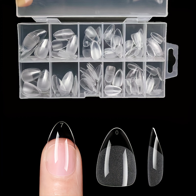 120 pçs capa completa imprensa em dicas de unhas stiletto amêndoa caixão quadrado francês falso embeber fora do gel dicas de extensão do prego cápsula