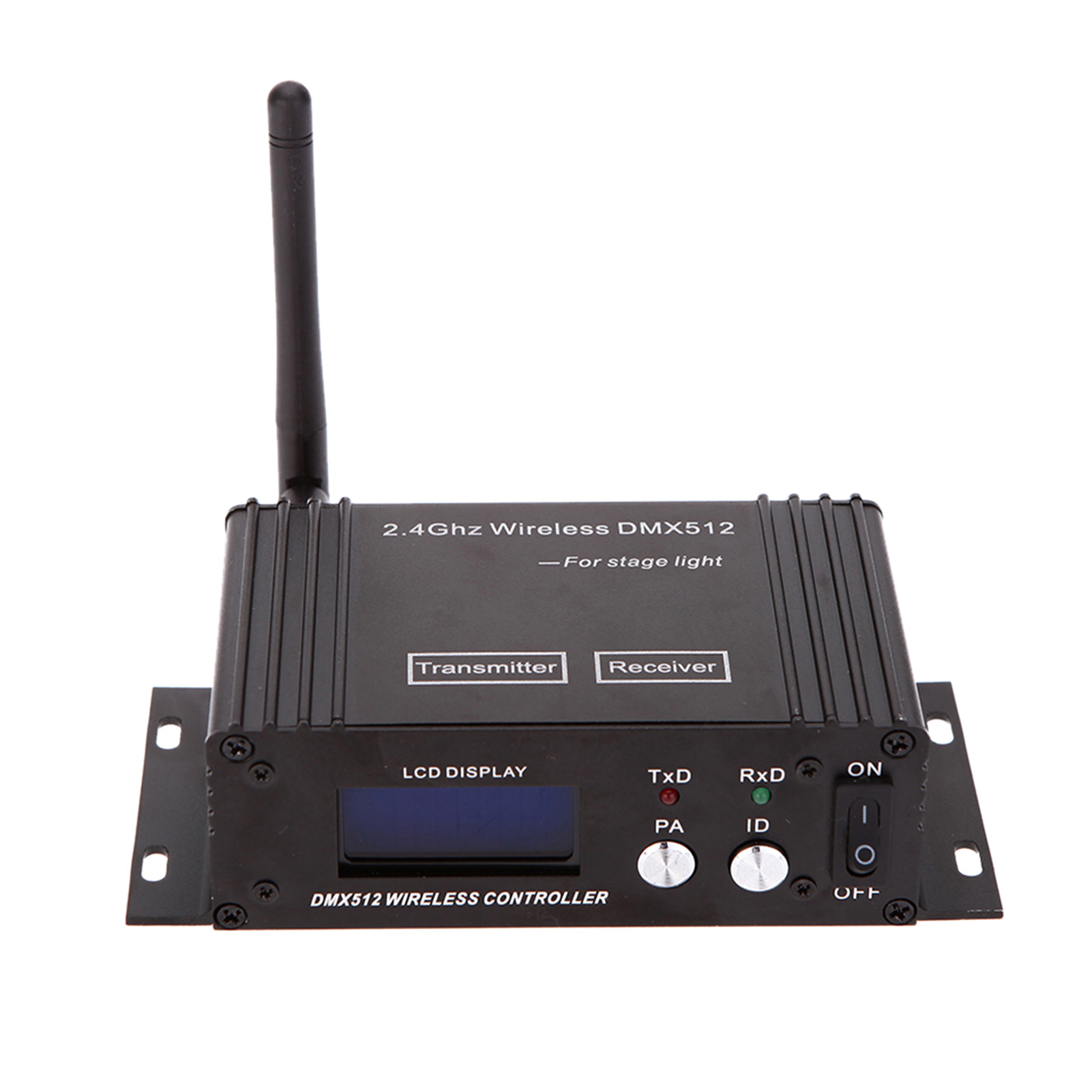 2.4g sem fio dmx 512 controlador transmissor receptor display lcd potência ajustável repetidor controlador de iluminação