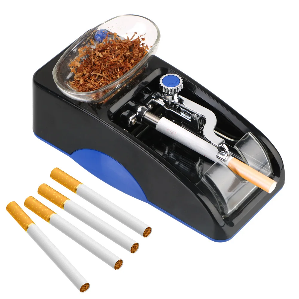 Máquina laminadora de cigarrillos automática eléctrica, 110V/230V, herramienta para fumar, inyector con enchufe UE y EE. UU., accesorios DIY