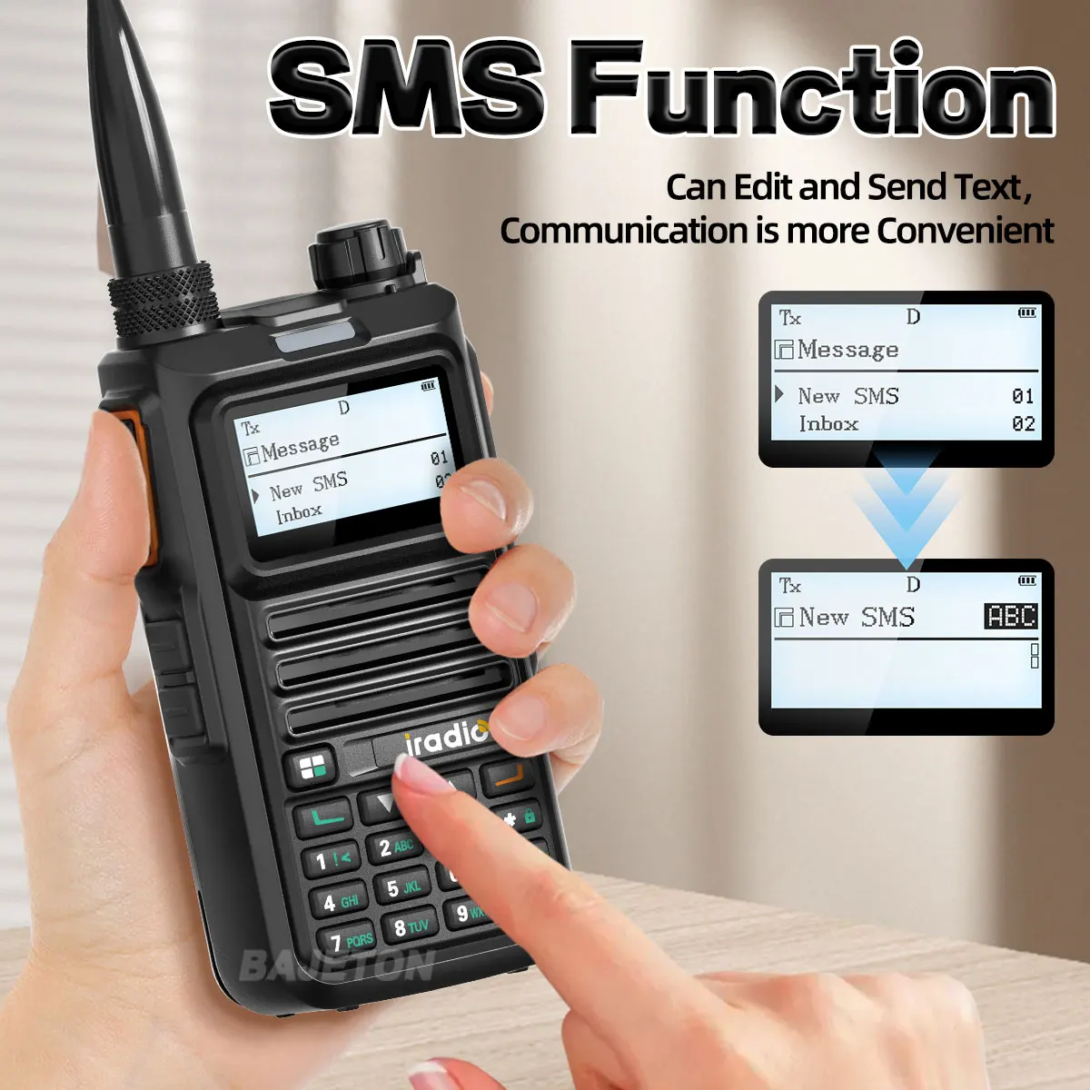 Iradio DM-UV4R DMR Walkie Talkie modo Dual ranura de tiempo Dual AES-256 cifrado Digital analógico SMS NOAA para RT-4D Ham Radio