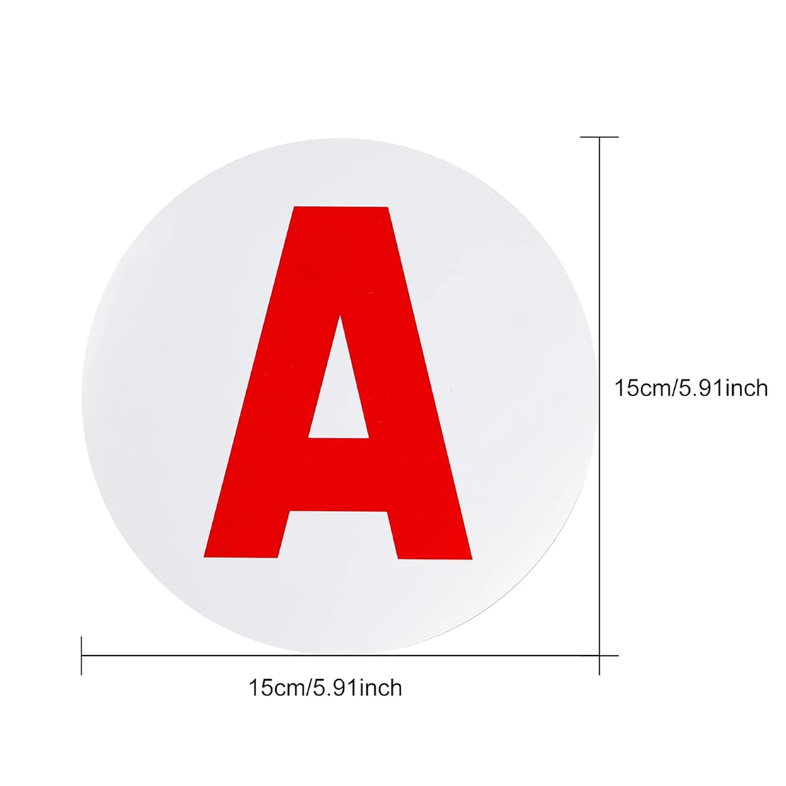 1/2개 "A" 자석형 젊은 운전자용, 자석 디스크, Ø 15cm 차량용 디스크, 차량 부착용, 자석 디스크