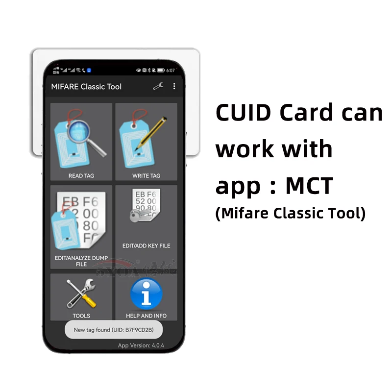 5YOA CUID Card Gen2 Smart Chip Android App MCT Modify UID Block 0 Changeable Rewritable Copy 13.56Mhz ISO14443 1K S50 RFID IC