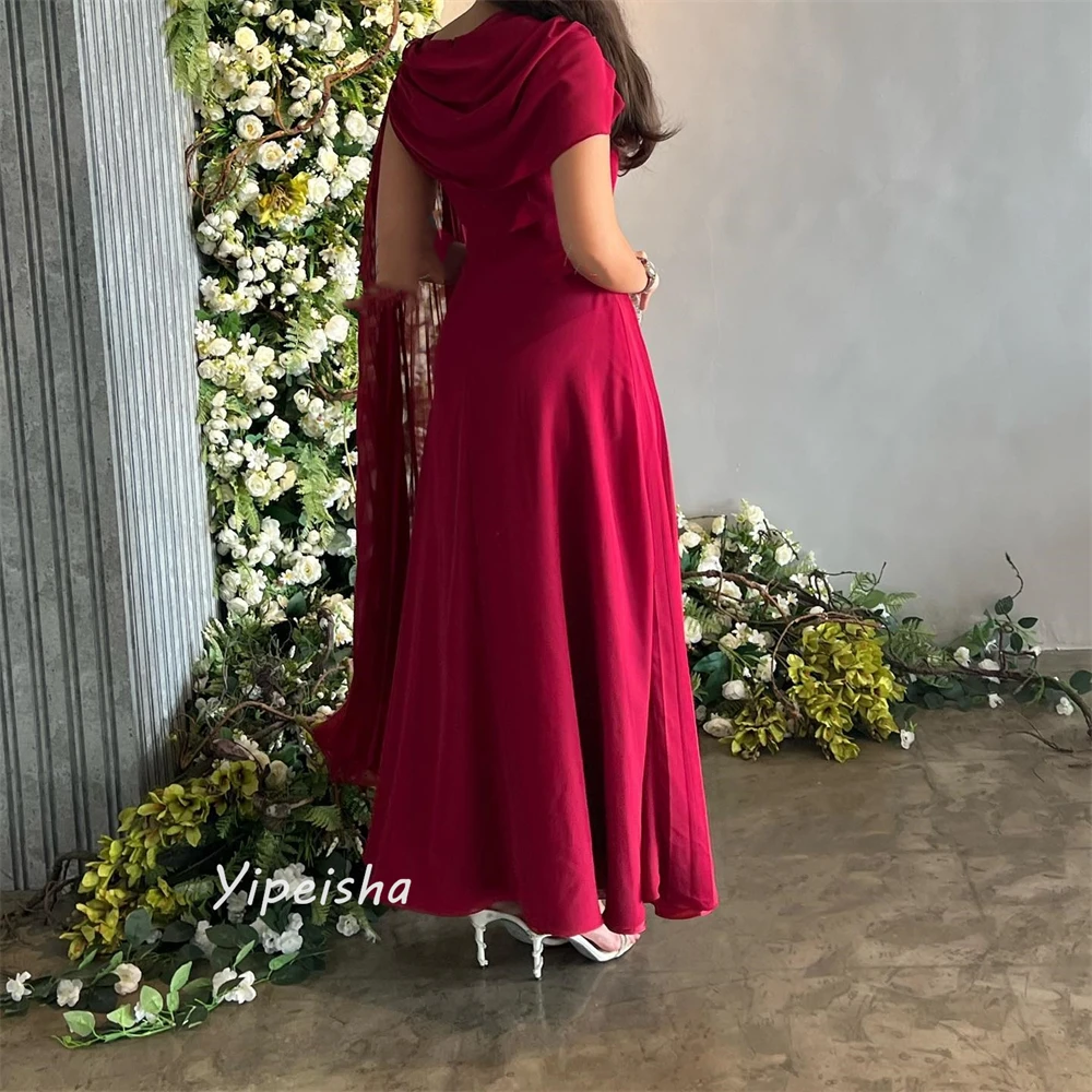 ที่กําหนดเองประณีต Sparkle คุณภาพสูง JERSEY Draped Graduation A-Line สูง Bespoke โอกาสชุด MIDI ชุด