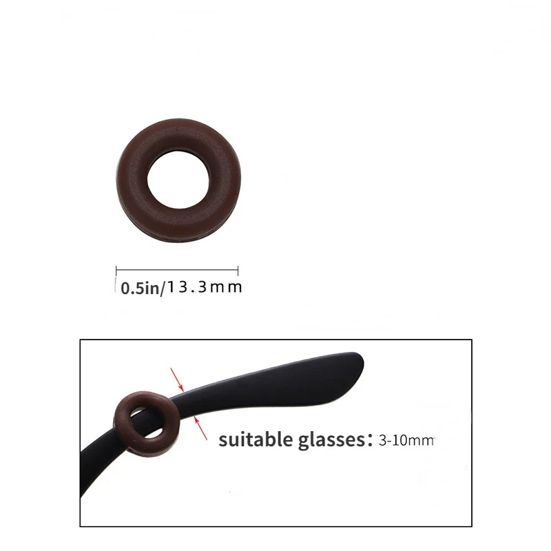10pcs Anti-SLIP ซิลิโคนหูแว่นตาแว่นตาขาหู Hook Stopper Bracket Fastener อุปกรณ์เสริม Temple TIP ผู้ถือแว่นตา
