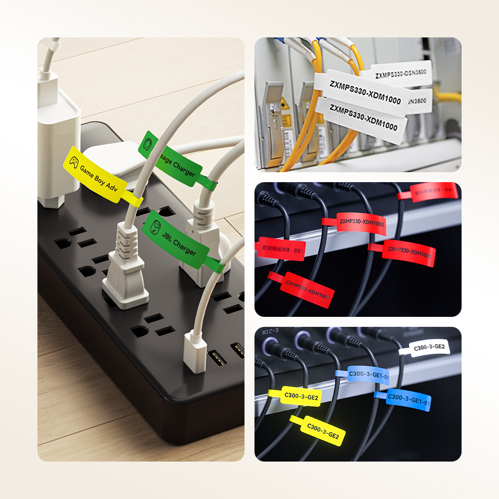 Niimbot M2 สี Thermal Transfer Labels สติกเกอร์เครื่องพิมพ์กาวสายไฟป้ายเครือข่าย Organizer เครื่องประดับสติกเกอร์ป้าย