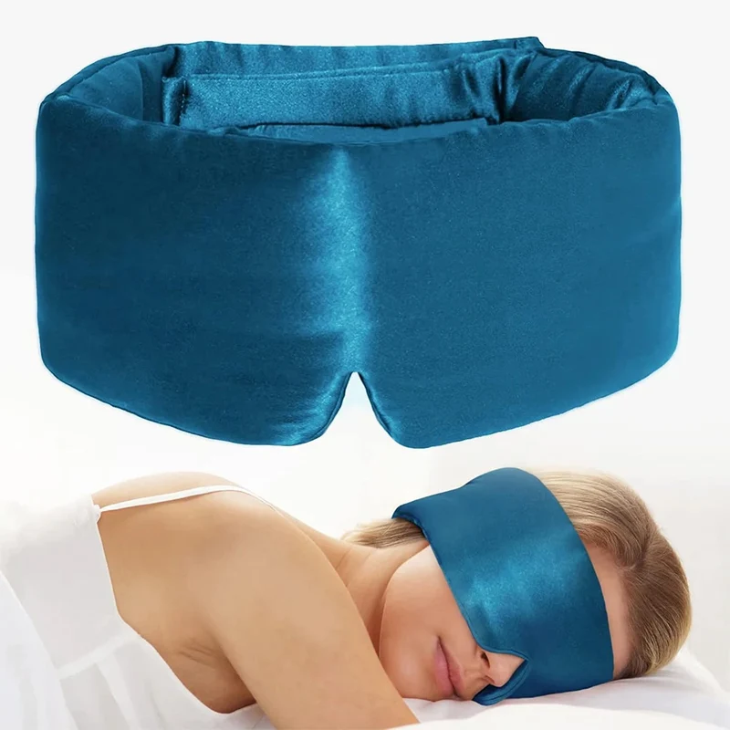 100% Mulberry Silk Sleeping Mask Eyepatch Blocking Light Eyemask Eyeshade for Travel & Nap Soft Padded Sleep Mask Slaapmasker