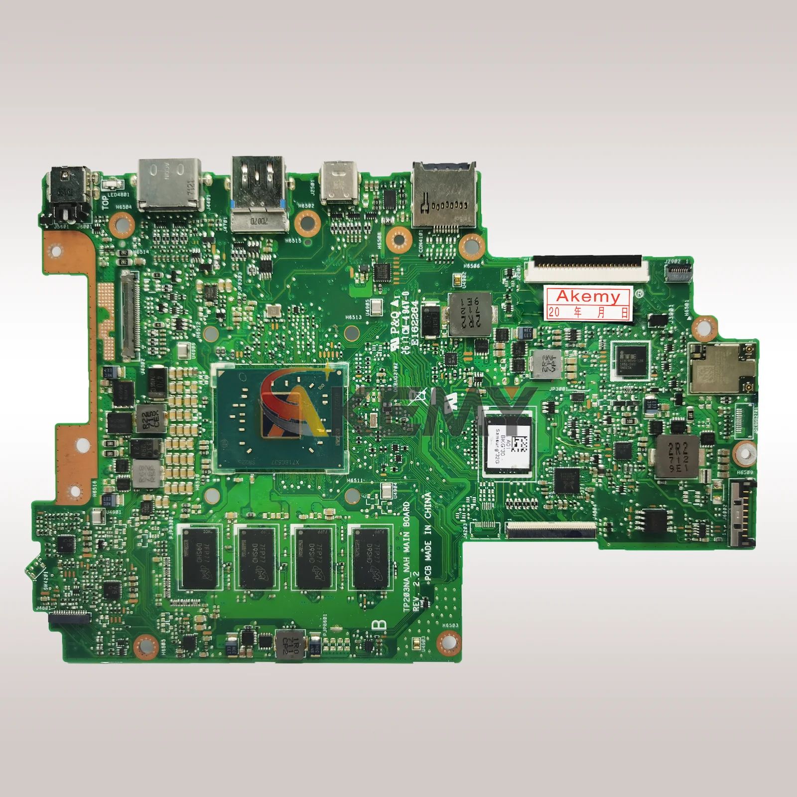 TP203NA Motherboard Laptop untuk ASUS VivoBook Flip TP203NAS TP203NA TP203N TP203NAH Mainboard dengan CPU Celeron 100% Tes OK Stk