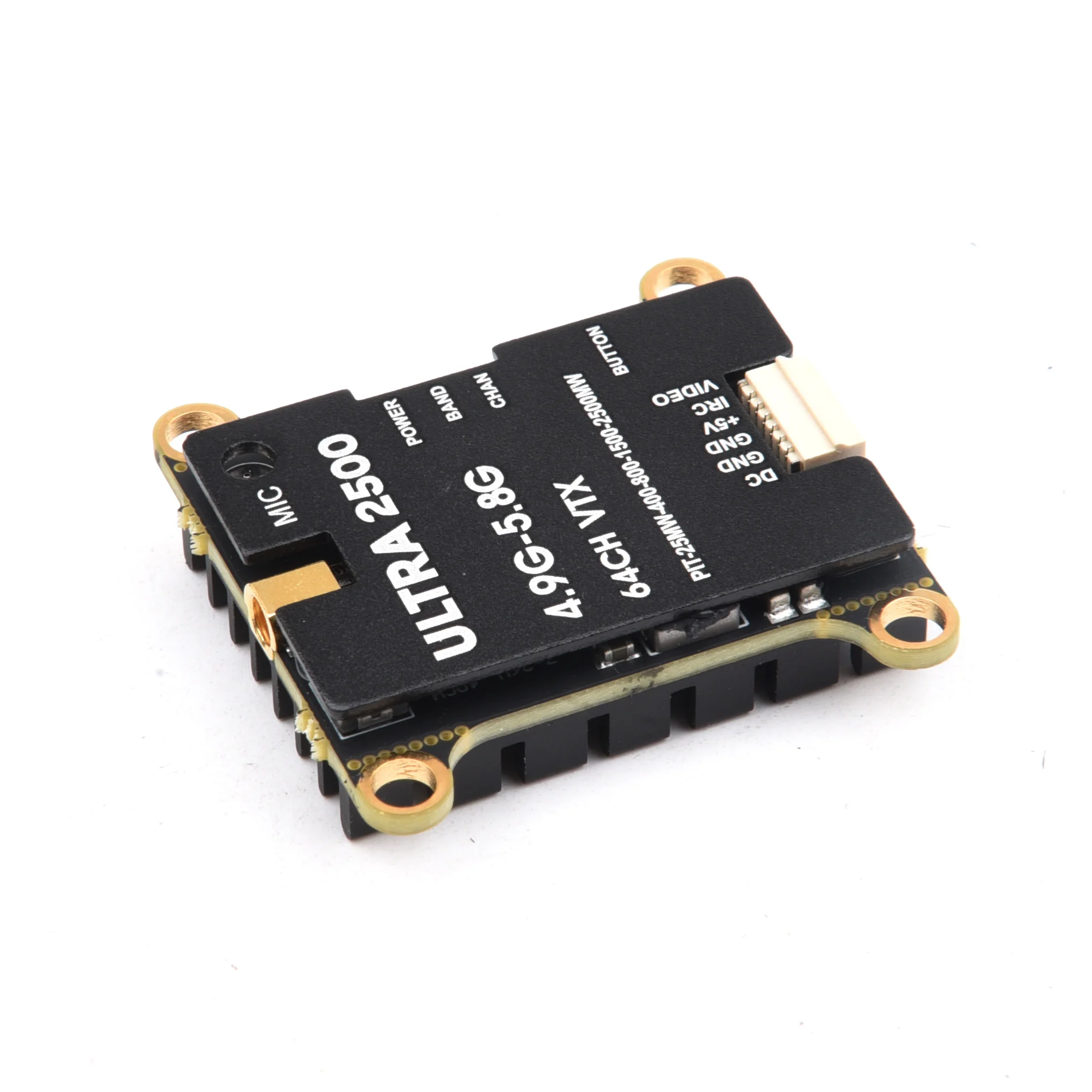 4.9g-5.8G 64CH 2500mW 2.5W FPV vtx หลุมส่งสัญญาณ/25mW/400mW/800mW/1.5W/2.5W มีไมโครโฟนในตัวสำหรับโดรนระยะไกลฟรีสไตล์