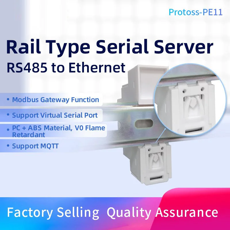 Protoss-PE11 DIN-Rail Modbus RS485 seriële poort naar Ethernet-converter