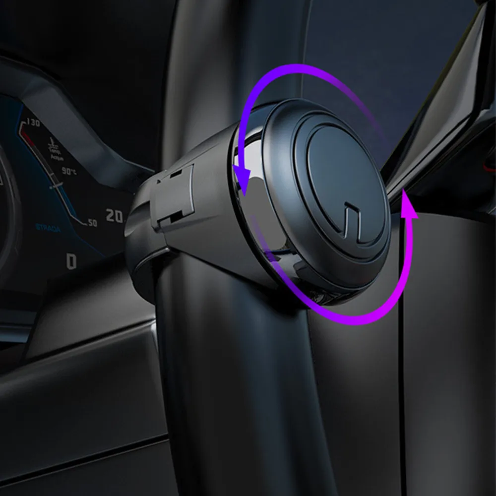 Universal 360 Degree Turning Steering Wheel Booster Spinner Knob Car Rotation Metal Bearing Power Handle Ball Shaped Helper Part