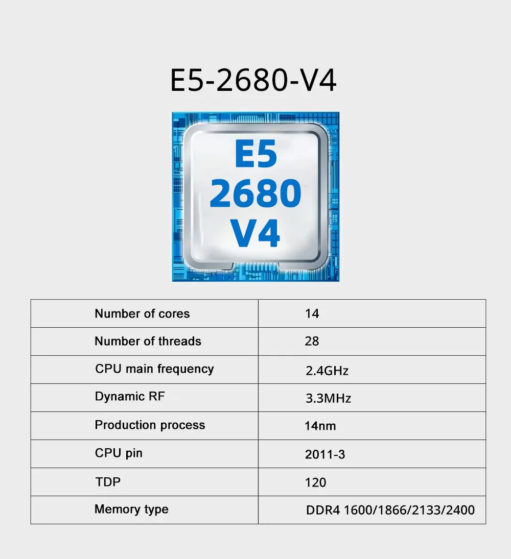 Kit placa-mãe para jogos MOUGOL X99 com Intel Xeon E5 2680 V4 e DDR4 8Gx2 2133MHz Dual Channel ECC RAM M.2 NVME para PC desktop