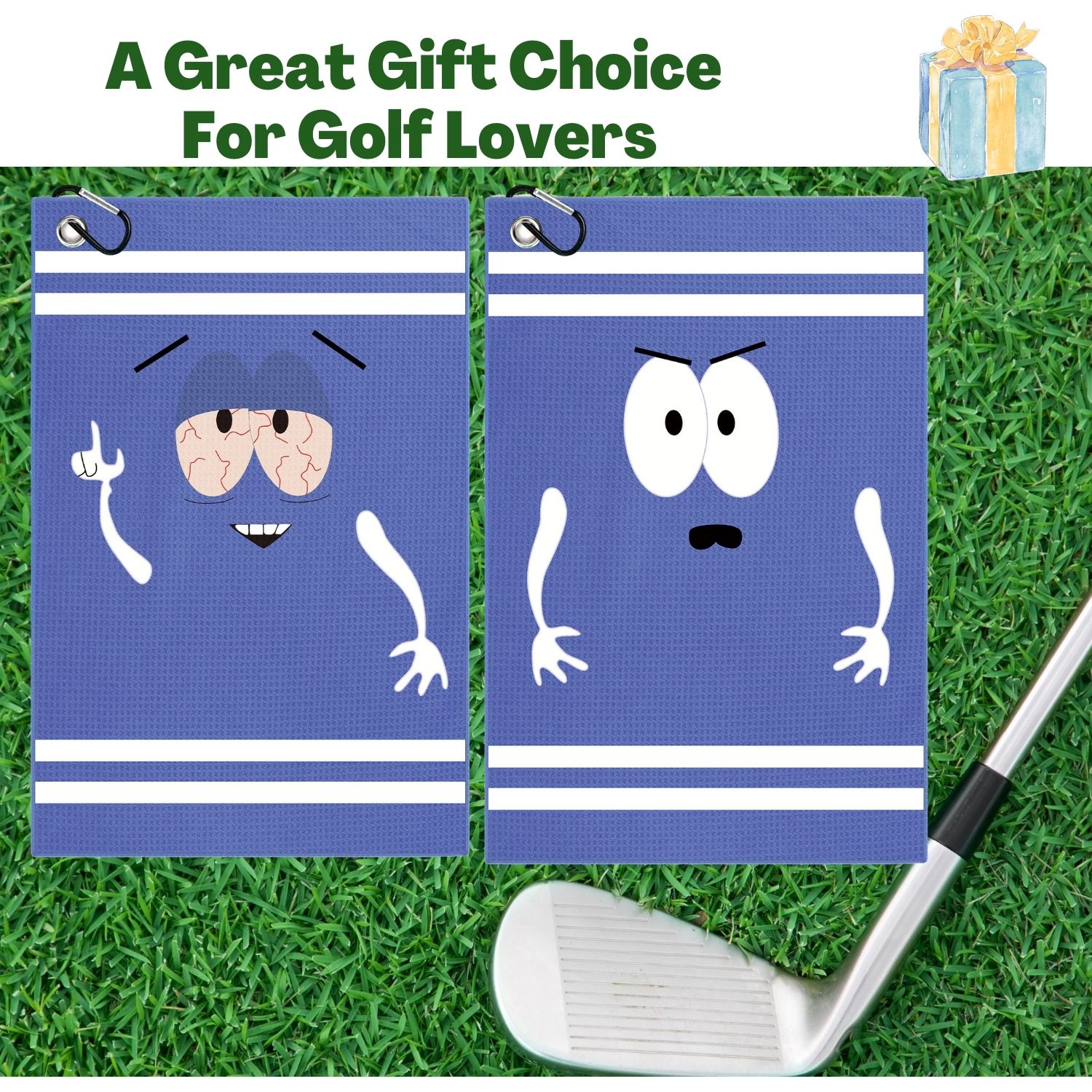 Toalha de golfe de microfibra, Toalhas impressas para sacos de golfe para homens e mulheres, Grandes acessórios de golfe