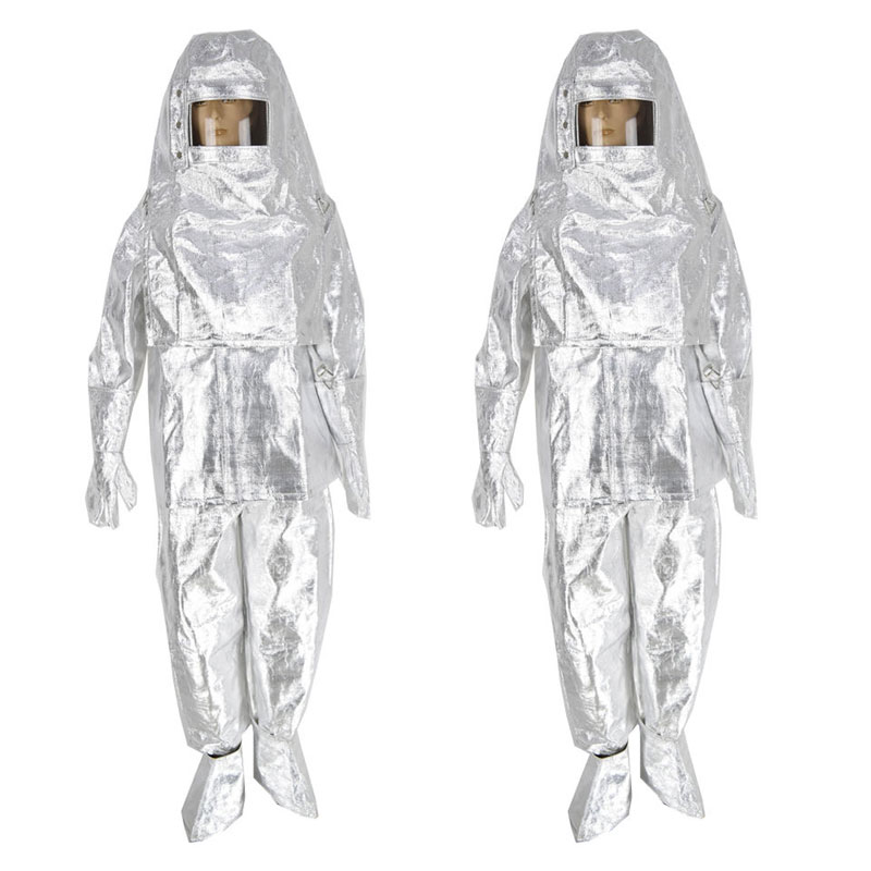 High Quality 500 Degree Thermal Radiation Heat Resistant Aluminized Suit Fireproof Clothes firefighter uniform