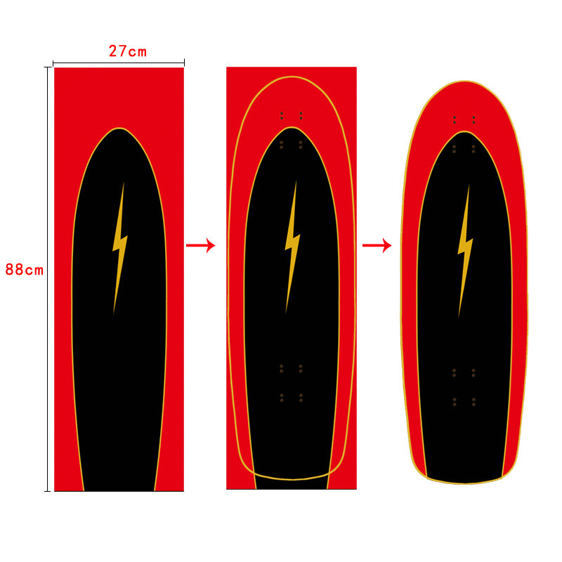 Land Surfbrett Sandpapier Skateboard Double Warp Board Sandpapier profession elle gefrostete Longboard Dance Board Tide Marke