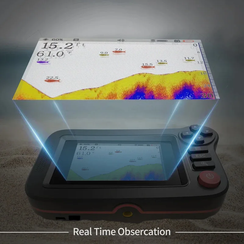 Fish finder high-definition underwater sound detector, wireless phone, visible underwater raft fishing device, Leqi new model