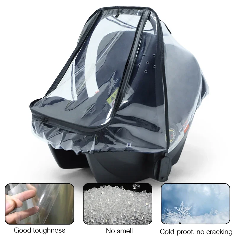 Kinderzitje Winddicht Regenhoes Stofdicht Transparant EVA Kinderwagen Kinderwagen Regenhoes Stofkap Klamboe