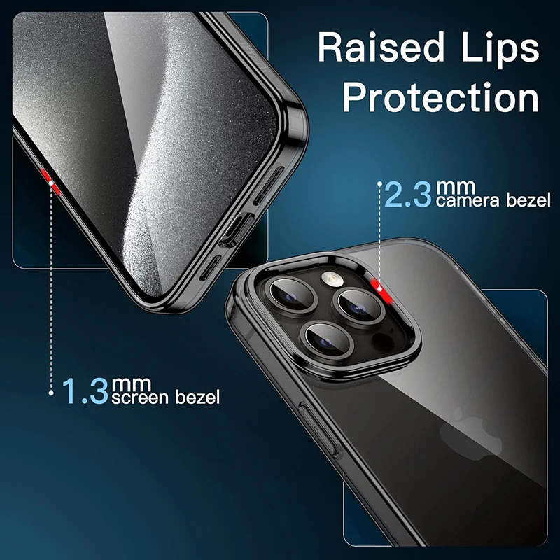 Original Transparent Black Silicone Soft Case For iPhone 15 Pro Max Carcasa Ultra Thin Case for iPhone 14 13 12 Mini 11 Pro Max