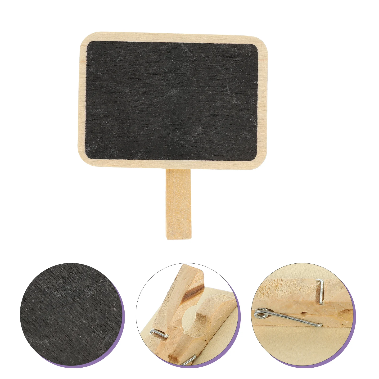 10Pcs Rectangle Chalkboard With Wooden Clips Blackboard Marker Message Board Planter Pot Labels Garden Nursery Presentation