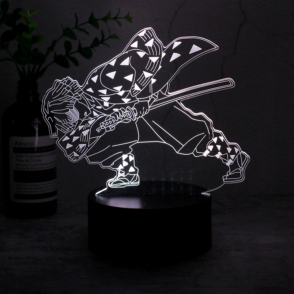 Kimetsuไม่มีYaiba Nezuko KamadoรูปLed Night Lightสําหรับตกแต่งห้องนอนNightlightเด็กตาราง 3dโคมไฟDemon Slayerของขวัญ