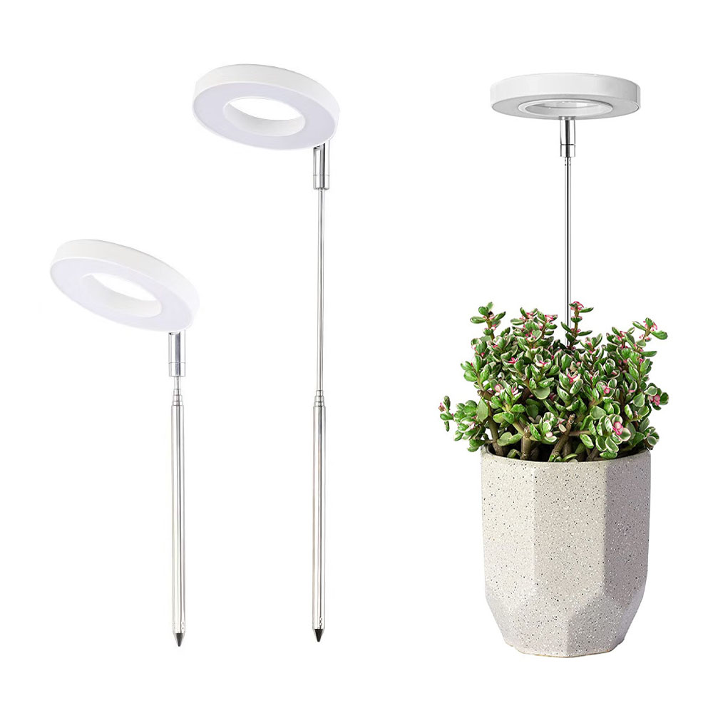 Lâmpada de crescimento LED solar interna de espectro completo, tempo de escurecimento USB, plantas suculentas, lâmpada de luz de preenchimento telescópica para cama de flores