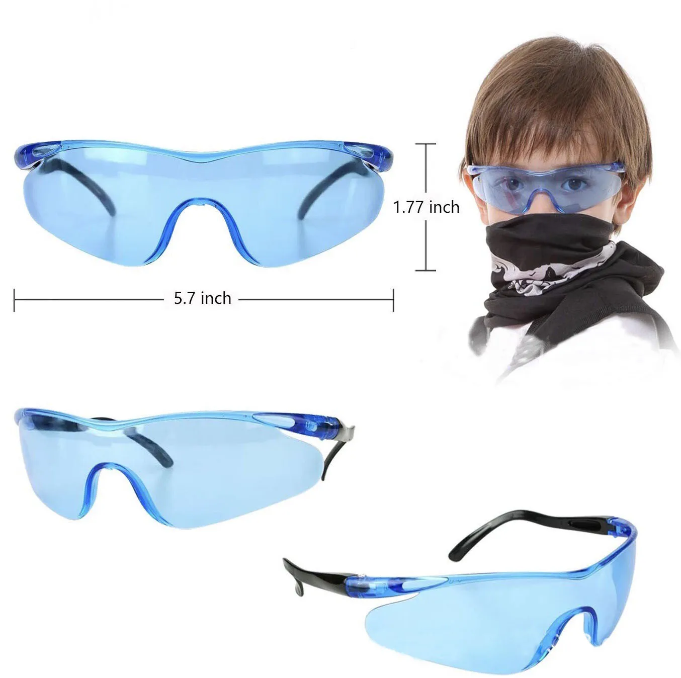 Gafas portátiles para exteriores, lentes transparentes para niños, accesorios para pistola Nerf, juego de juguete, pistola de balas de agua, gafas