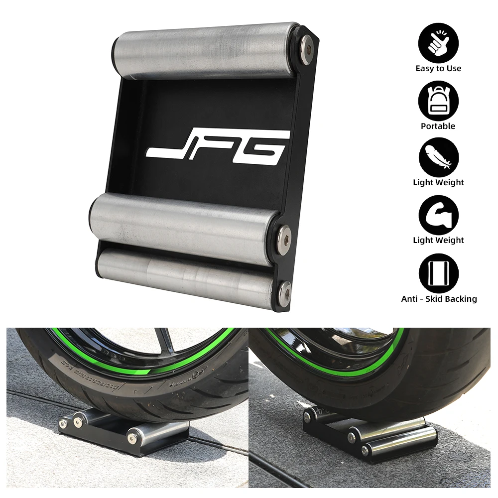 Suporte universal para limpeza de pneus de motocicleta, suporte portátil para lavagem de pneus, limpeza durável, rampa de rolo, elevador para ktm, kawasaki, suzuki