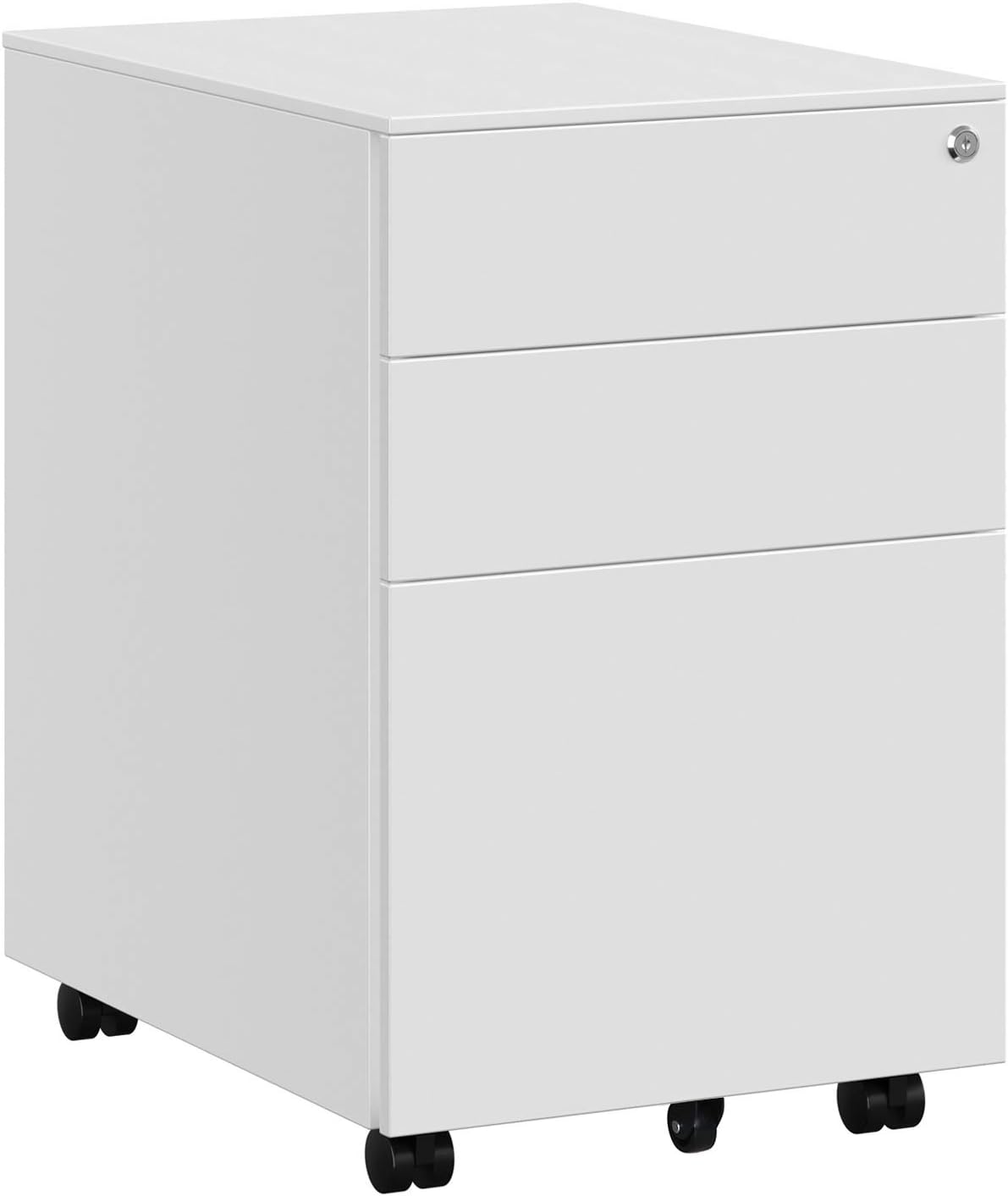 mit 3 Schubladen, vormontiert, abschließbarer Büroschrank mit Aufhängegistratur, für Akten, Dokumente, Schreibwaren, 52 x 39 x 60