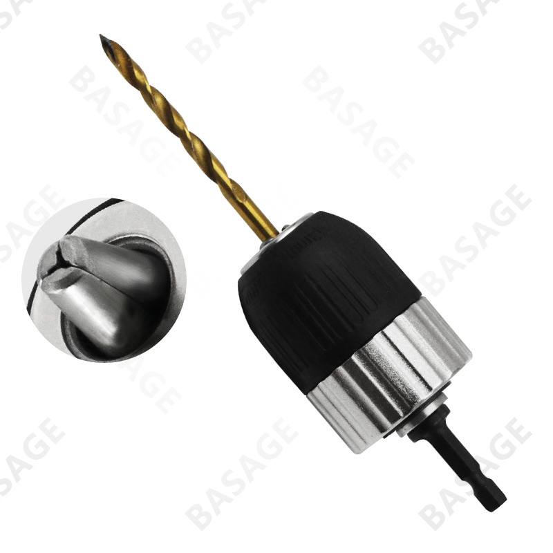1,5-13 mm elektrisches Bohrfutter, schlüssellos, selbstsichernd, 3/8-24UNF, Fahrerwerkzeug-Zubehör, schlüsselloser Adapter, Schlagsechskantschaft