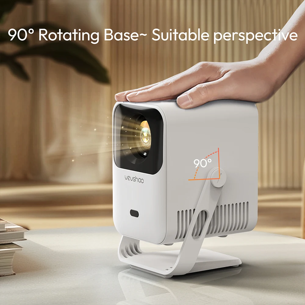 Vevshao A15 Projetor Inteligente Portátil Android 13 Projetor Dual WiFi Auto Keystone Focus Pocket Beamer Home Reunião Video Cinema
