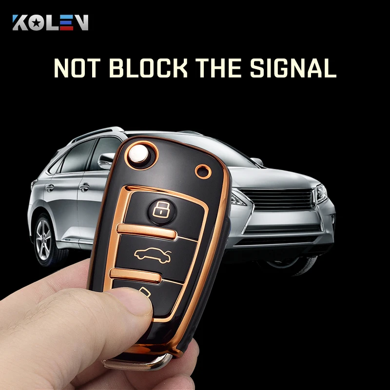 Thời Trang TPU Xe Lật Chìa Khóa Bao Da Dùng Cho Xe Audi A1 A3 8P 8L A4 A5 B6 B7 A6 a7 C5 C6 4F Q3 Q5 Q7 Q8 TT S3 S4 S6 RS Phụ Kiện