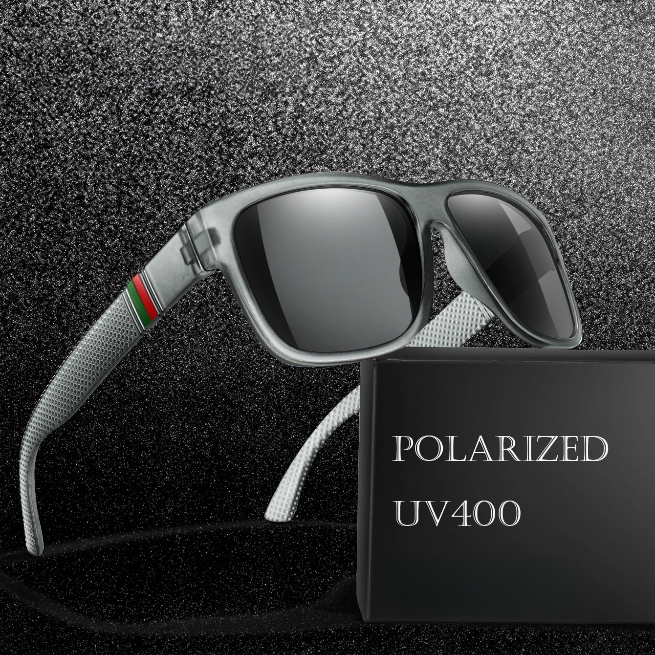 Classic Men Square Polarized Fishing Sunglasses Outdoor Driving Cycling Running Goggles Vintage Large Frame UV400