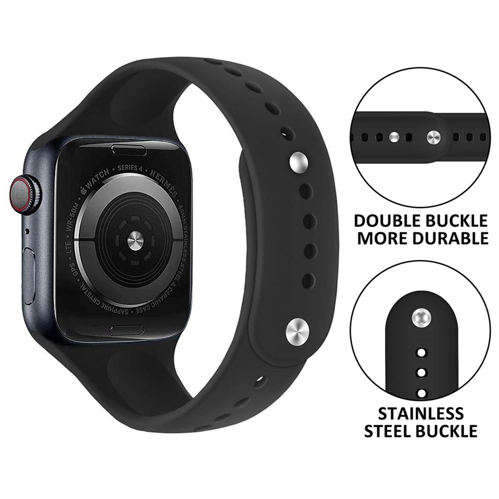 ซิลิโคนสําหรับ Apple Watch Band 44 มม.40 มม.45 มม.41 มม.42 มม.38 มม.49 มม.41 44 45 มม.สร้อยข้อมือ IWatch Series 7 6 5 4 3 SE 8 สายคล้อง