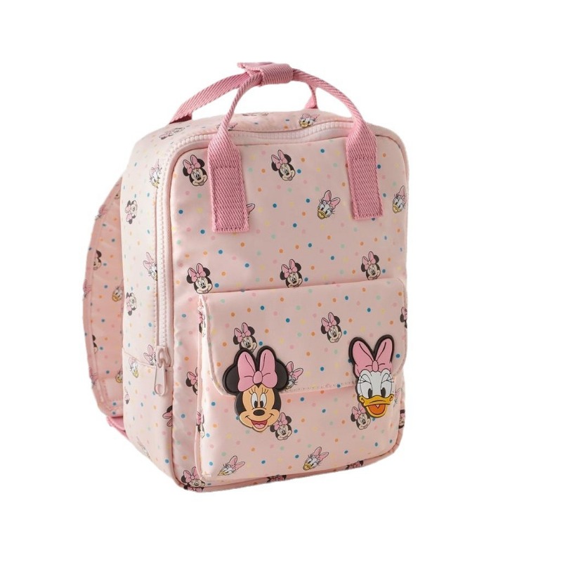 Disney Minnie Mouse Donald Duck การ์ตูนพิมพ์มัลติฟังก์ชั่กระเป๋านักเรียนเด็กแฟชั่นกระเป๋าเป้สะพายหลังนักเรียนกระเป๋าโรงเรียนอนุบาล