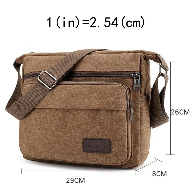 ใหม่แฟชั่นผู้ชายผ้าใบCrossbodyไหล่Messengerกระเป๋าMan Cross Body Bag Casual Multi Functionแบบพกพาชายกระเป๋า