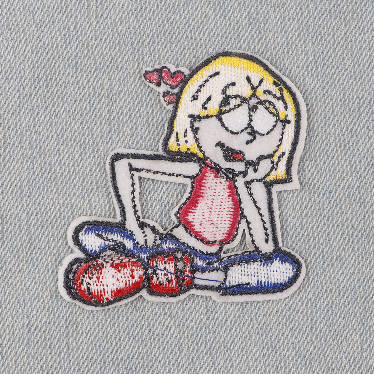 Cartoon Mädchen DIY besticktes Eisen auf Patches Abzeichen Patchwork Näh applikation Jacke Rucksack Abzeichen