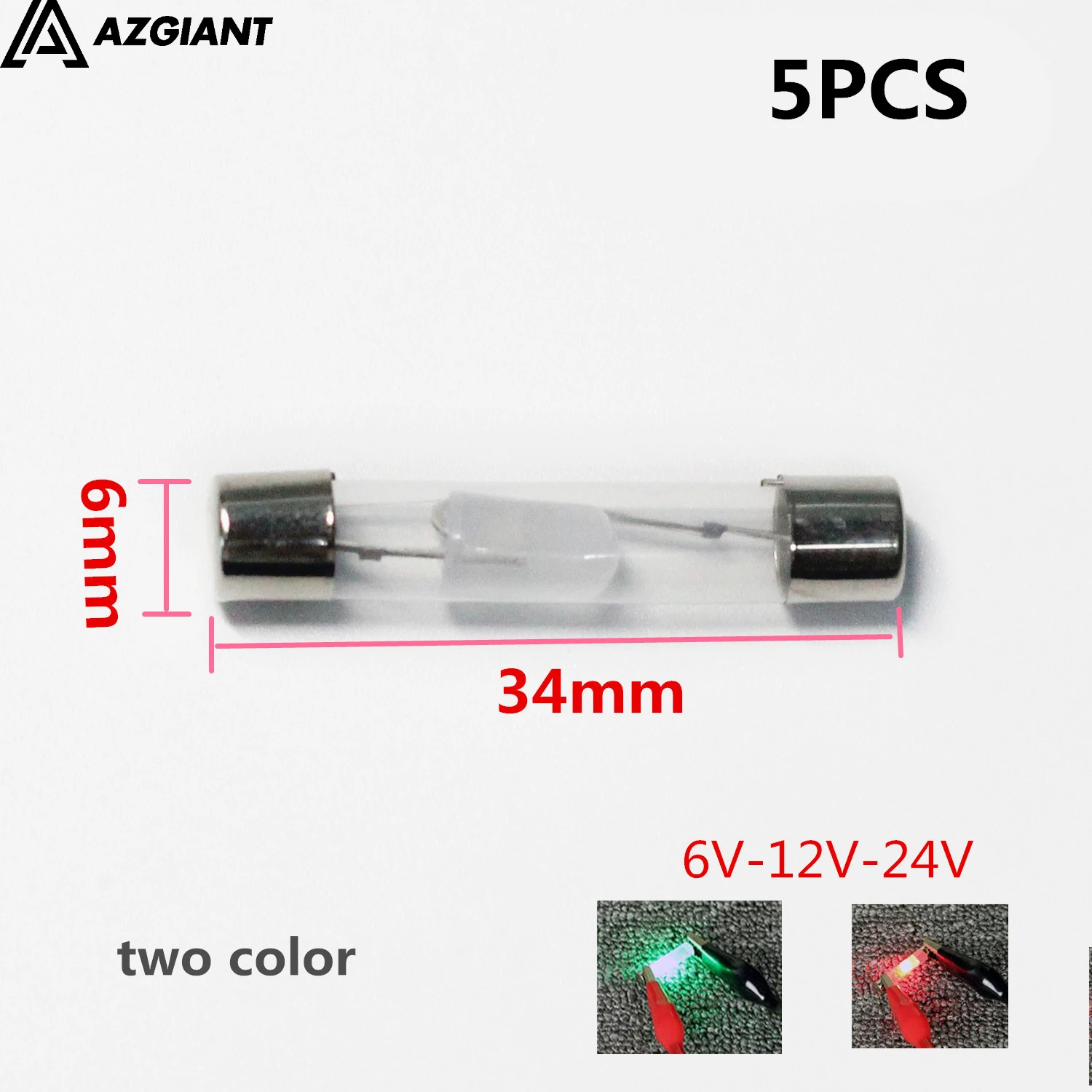 5 Cái/lốc 6*34Mm 6.2*25.5Mm Bóng Đèn Cho Xe Ô Tô Mạch DC Bút Thử Điện 6V 12V điện Áp 24V Tự Động Xe Máy Đo Kiểm Tra Đèn BÚT ĐO