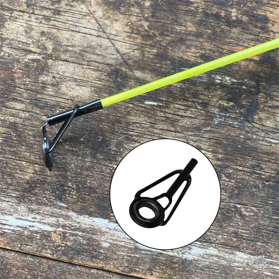 Guide de canne à pêche en acier inoxydable, anneau en porcelaine, bricolage, réparation de pointe de canne à pêche, accessoires, matériel de pêche Pesca, 8 pièces