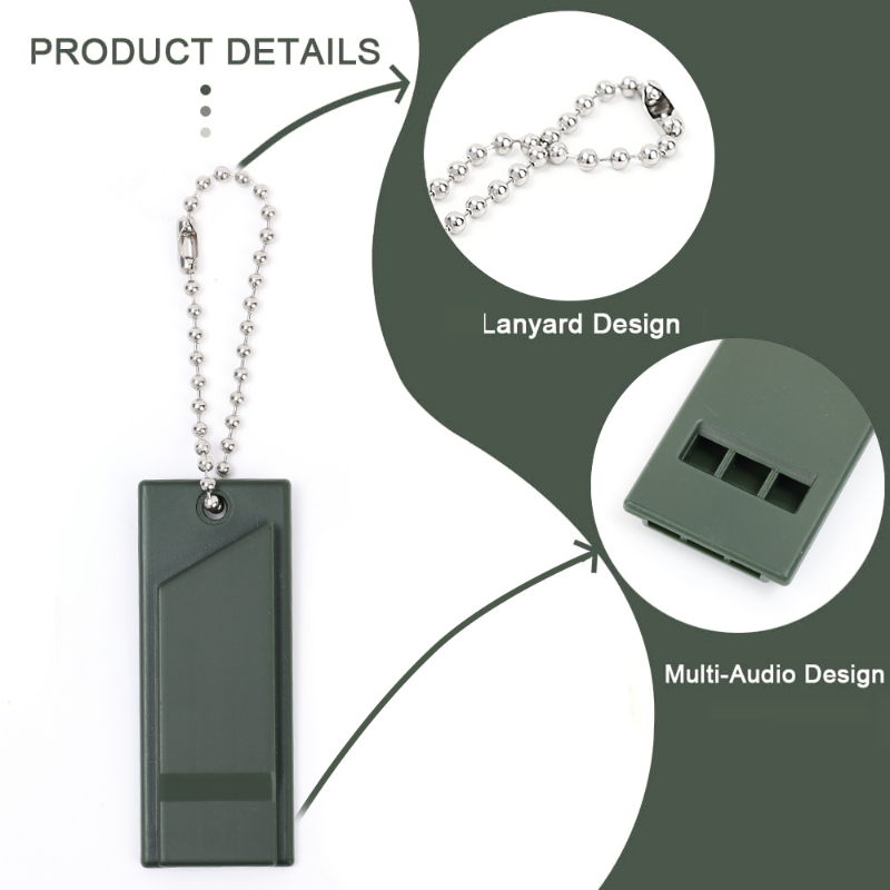 3er-Pack 120 dB Überlebenspfeife – Dreifachfrequenz-Notfallalarm für Camping, Wandern und Outdoor-Sicherheit, PE-Material mit Schlüsselanhänger