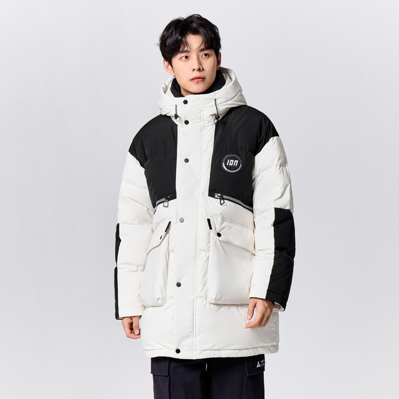 Semir แจ็คเก็ตขนเป็ดผู้ชาย, แจ็คเก็ตกันหนาว2023ยาวปานกลางมีฮู้ดแฟชั่นใหม่สำหรับใส่ทุกวัน